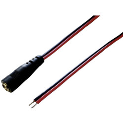 TruComponents 202850 Low power cable - 5.50mm 2.10mm 1.00m