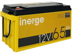 Akumulator VRLA AGM 12V 65Ah (żywotność 7-9lat) INERGE IN-12-65-A