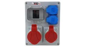 Rozdzielnica Budowlana Jura 32A/5P + 16A/5P + 2Gs 230V 01.101