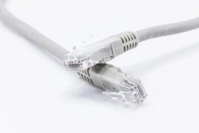 Kabel krosowy patchcord securityNET UTP kat.6 szary 0,25m LSZH PC-6UTPLSZH-GY0.25