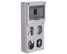 Rozdzielnia budowlana pusta 8 mod.4 gniazda 16A szara EC69023