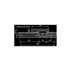 Płaskownik kr.aluminiowy złoty. WZ101-20