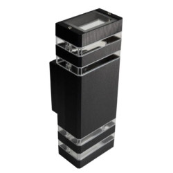 Oprawa elewacyjna Santa 2x GU10 czarna