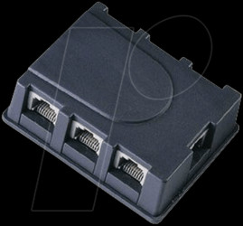 71400-6SET ISDN S0 bus splitter, 1-6, black