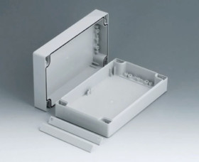 PC enclosure, (L x W x H) 160 x 105 x 60 mm, light gray (RAL 7035), IP66, C2012202