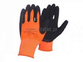 Latexowe rękawice ochronne wielkość 7 orange