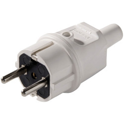 Martin Kaiser 514/kws Safety Plug 250V Chalk White IP44 Reconnectable Type F