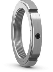 Zespół łożyska, Nakrętka zabezpieczająca łożyska i urządzenie blokujące