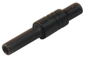 KUN S SW Gniazdo na przewód, 4mm, bezp., przykręc., czarne 1000V=/~, kat.III, 24A, Hirschmann, 934096100, KUNSSW