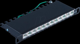 BS08-67051 Patch panel, 10", 12-port, Cat.6a