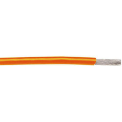 Przewód do urządzeń PTFE 0,09 mm² Pomarańczowy Alpha Wire PTFE 28 AWG 600 V dł. 30m 7/0,13 mm +200°C MIL-W-16878/4,