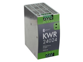 Zasilacz impulsowy KWR 48024 230-400/ 24VDC 20A 480W na szynę DIN, Uzas: 180-550VAVAC, Ta70, 17000-1808