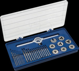 MGS1025 Screw tap set, M1 - M2.5, 30 pieces