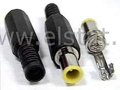 Wtyk DC 1,2 / 6,0 / 9,0 z bolcem