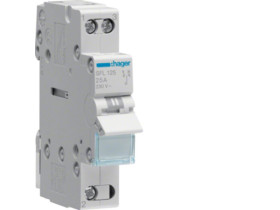 Przełącznik instalacyjny modułowy I-II punkt wspólny od dołu 1P 25A 230VAC 25A 1P SFL125 HAGER