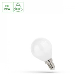LED KULKA E-14 230V 5.5W COG NW MILKY SPECTRUM