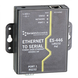Ethernet to serial adapter, 100 Mbit/s, RS-232, (W x H x D) 101 x 100 x 25 mm, ES-446