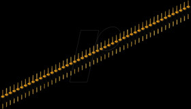 MK 05.50 G Male connectors 2.54, 1x50, Ø 0.5 mm, gold plated