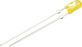 LED, THT, oval, Ø 3.2 mm, yellow, 780 to 1300 mcd, 110°, 434YD2Q-4C-T