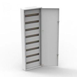 Rozdzielnica natynkowa metalowa 144 modułowa 8x18 436x1335x130 RAL9003 IP30 MN144/8/18