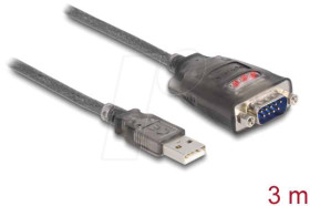 61548 USB converter, A to RS232, ESD, status LEDs, 3 m