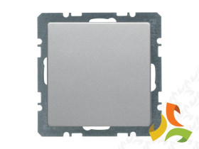 BERKER Q.1/Q.3/Q.7 Zaślepka z płytką czołową (bez pazurków rozporowych) aluminium aksamit lakierowany 10096084 HAGER