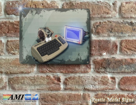 Comical Rustic Commodore 64 (C64) - Metal Sign