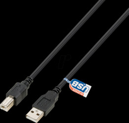 4123-3,0M USB 2.0 cable, A connector to B connector, 3.0 m
