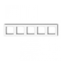 MINI Ramka uniwersalna pięciokrotna z tworzywa biały mat 25MR-5