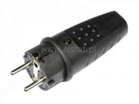 Wtyczka gumowa 16A 250V z/u IP44 30G.L
