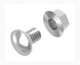 Śruba z łbem grzybkowym + nakrętka ząbkowana SGKM6x14 655041 /100szt./