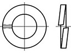 Podkładka sprężysta TOOLCRAFT TO-6854160 DIN 127 Średnica wewnętrzna: 18 mm 250 szt.