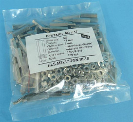 HLS M3x17 FSN KOŁEK DYSTANSOWY 100szt