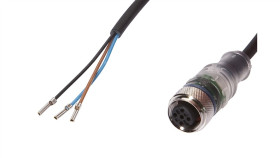 Kabel Konfekcjonowany Jednostrony Złącze M12 Żeńskie 3-Pin Proste Wolny...