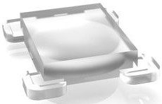 Keycap body, square, (L x W x H) 20.7 x 17.2 x 4.45 mm, transparent, for single pushbutton, 5.55.103.031/1013