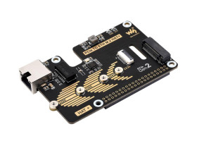 Waveshare PCIe To ETH And M.2 Adapter for Raspberry Pi 5, Compatible with 2280 / 2260 / 2242 / 2230 size NVMe M.2 SSD, 5Gbps Dat