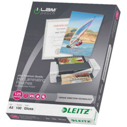 Leitz 7493 Laminate Sheets A5 125 micron glossy 100 pcs