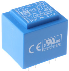 Transformator do druku 6V ac 115 V ac, 230 V ac 2 wyjścia THT 2.3VA