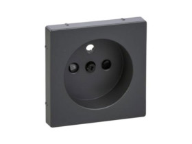 MERTEN SYSTEM M Płytka czołowa gniazda z uziemieniem z przesłonami antracyt MTN2530-0414 SCHNEIDER ELECTRIC