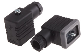 Złącze zaworu elektromagnetycznego B 2P+E 250 V AC Żeński dławnica PG9 Montaż na kablu RS PRO