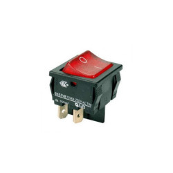 Przełącznik H8653 czerw.10A/250V 2z+N 6A/250VAC Kołyskowy podświetlany HQ