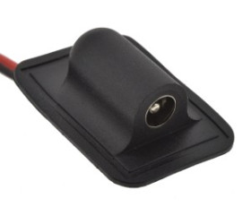 Gniazdo zasilania DC 2.1/5.5mm z przewodem 10cm płaskie przyklejane