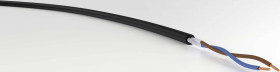 Przewód zasilania VER H07RN-F 2x 1,5 Tr.500, H07RN-F, 2 x 1.50 mm², czarny, 1 m