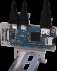 DPZ1-GR Raspberry Pi - rail bracket for Zero, grey