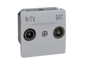 UNICA Gniazdo antenowe RTV+SAT przelotowe bez ramki montażowej biel polarna MGU3.456.18 SCHNEIDER ELECTRIC