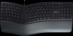 JK-4500DE-2 Keyboard, USB, Black, Ergonomic, Layout: DE