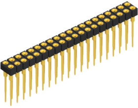 Socket header, 40 pole, pitch 2.54 mm, straight, 10042099