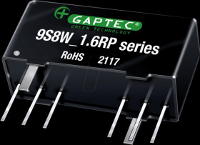 9S8W_2405S1.6RP DC/DC converter, 9 W, 5 V, SIL 8