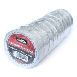 Taśma izolacyjna z PVC 0,13mm/19mm/20m BIAŁA (10 szt.)