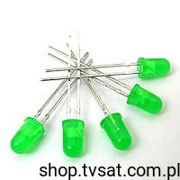 TLLG5401 LED 5mm Green RADIAL TEMIC